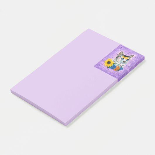 Dag van het dode zonnebloem Suikerblok Post-it® Notes (Schuin)