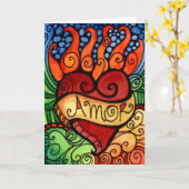 Dag van het Hart van Amor de Vlammende van het Kaart (Gele Bloem)