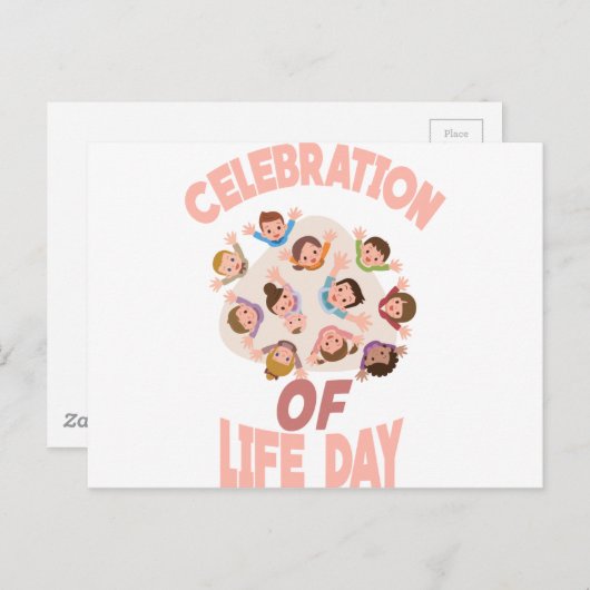 Dag van het leven - dag van waardering uitnodiging briefkaart (Voorkant / Achterkant)