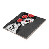 Dag van het meisje met de dikke suikerschedel - gr tegeltje (Zijkant)