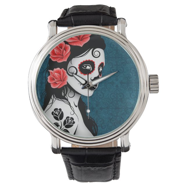 Dag van het meisje met de dode suikerschedel - Bla Horloge (Voorkant)