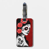 Dag van het meisje met de dode suikerschedel - roo bagagelabel (Achterkant verticaal)