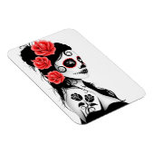 Dag van het meisje met de dode suikerschedel - wit magneet (Rechterzijde)