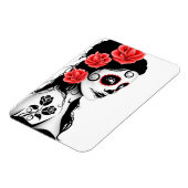 Dag van het meisje met de dode suikerschedel - wit magneet (Linkerzijde)