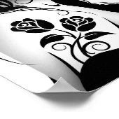 Dag van het meisje met de dode suikerschedel - wit poster (Hoek)