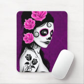 Dag van het meisje van de Dode Suiker - paars Muismat (Met muis)