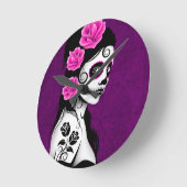 Dag van het meisje van de Dode Suiker - paars Ronde Klok (Hoek)