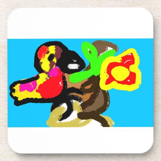 Dag van het oerwoud van de papegaai bier onderzetter (Voorkant)