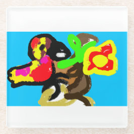 Dag van het oerwoud van de papegaai glazen onderzetter