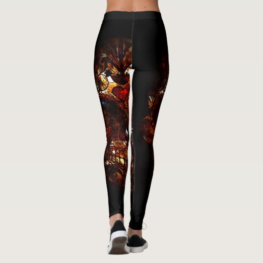 Dag van het ontwerp van de dode schedel leggings (Achterkant)