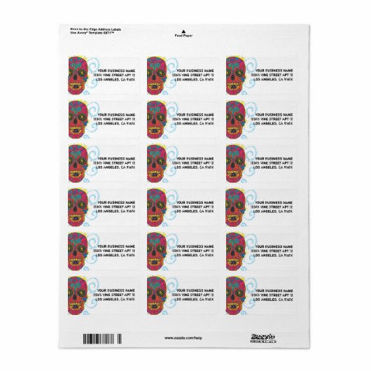 Dag van het ontwerp van het Tattoo van de schedel Etiket (Full Sheet)