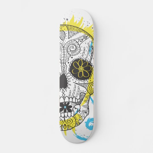 Dag van het ontwerp van het Tattoo van de schedel  Persoonlijk Skateboard (Voorkant)