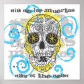 Dag van het ontwerp van het Tattoo van de schedel Poster (Voorkant)