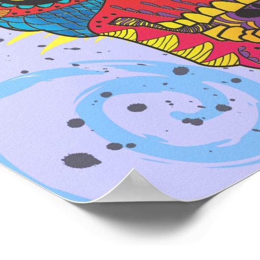 Dag van het ontwerp van het Tattoo van de schedel  Poster (Hoek)