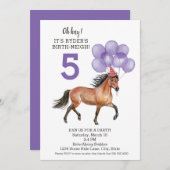 Dag van het paardenmeisje // verjaardagsfeest van  kaart (Voorkant / Achterkant)