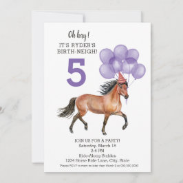 Dag van het paardenmeisje // verjaardagsfeest van kaart