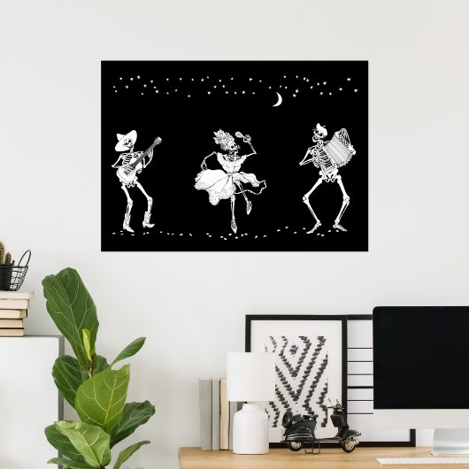 Dag van het Poster Dansende Skeletten (Thuiskantoor)