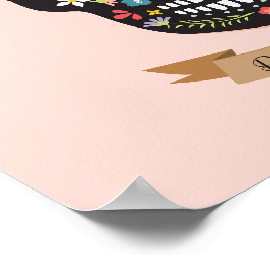 Dag van het poster van de schedel van de dode suik (Hoek)