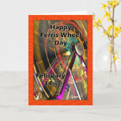 Dag van het reuzenrad 14 februari kaart (Gele Bloem)