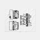 Dag van het schooljaar 2022-2023 handtekeningen Af Fleece Deken (Voorkant (Horizontaal))