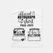 Dag van het schooljaar 2022-2023 handtekeningen Af Fleece Deken (Voorkant)