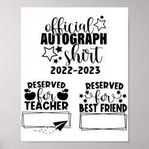 Dag van het schooljaar 2022-2023 handtekeningen Af Poster