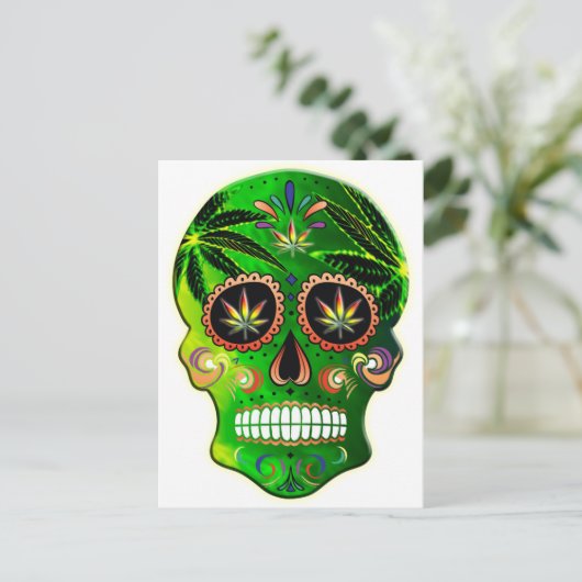 Dag van het Shirt van de Dode Suikerschedel Briefkaart (Staand voorkant)