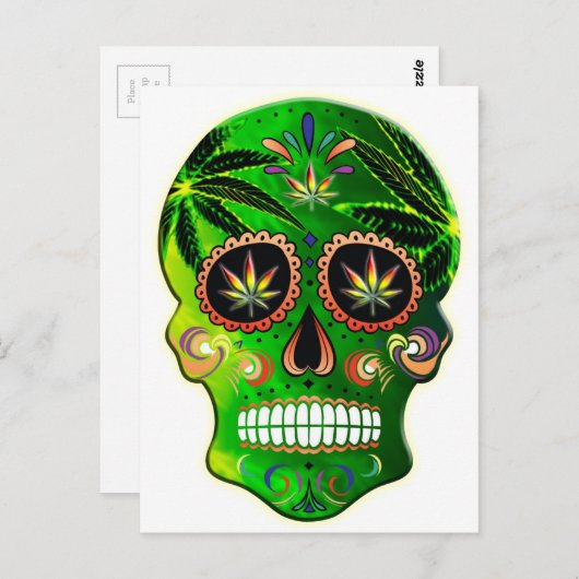 Dag van het Shirt van de Dode Suikerschedel Briefkaart (Voorkant / Achterkant)