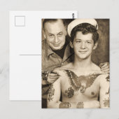 Dag van het Tattoo van de verkoper Briefkaart (Voorkant / Achterkant)