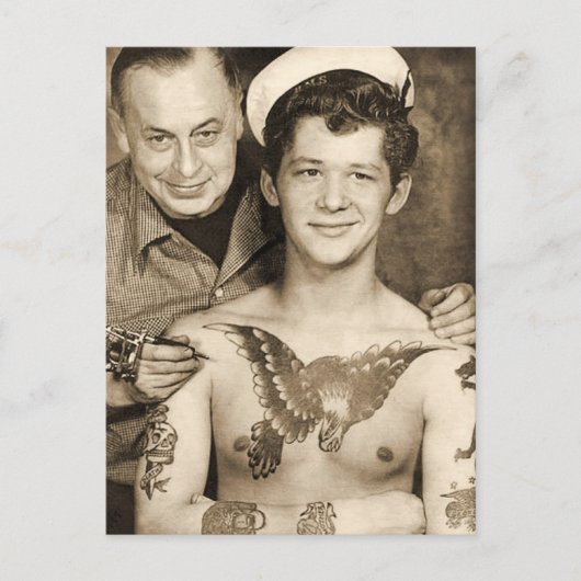 Dag van het Tattoo van de verkoper Briefkaart (Voorkant)