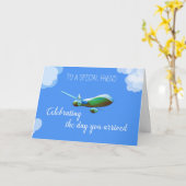 Dag van het vliegtuig voor Vriendelijke Aanneming  Kaart (Gele Bloem)