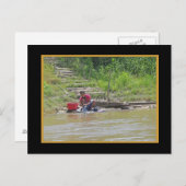 Dag van het wasgoed op de rivier de Faux Mat Briefkaart (Voorkant / Achterkant)