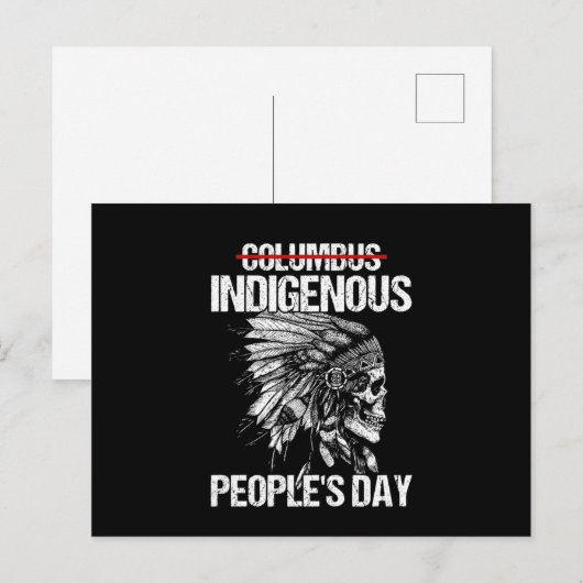 Dag van inheemse volkeren Niet Columbus Dag Aankondigingskaart (Voorkant / Achterkant)