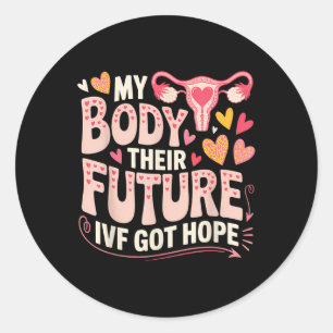 Dag van ivf-overdracht surrogaatmoederschap zwange ronde sticker