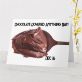 Dag van met chocolade bedekte alles kaart (Gele Bloem)