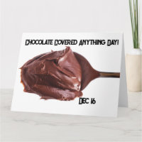 Dag van met chocolade bedekte alles