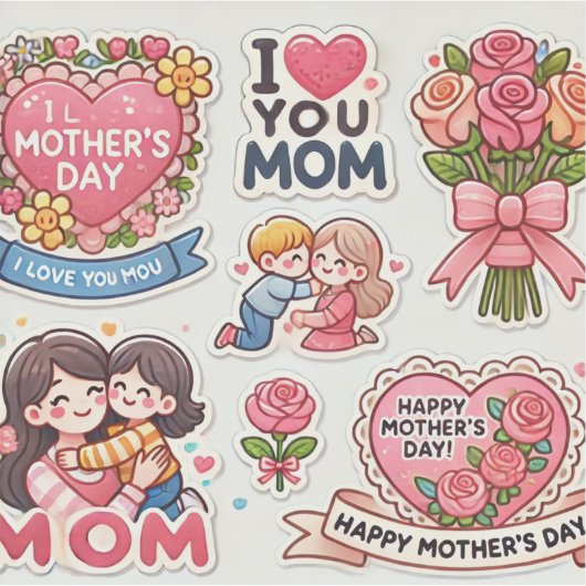 Dag van moederdag stickers (Voorkant)