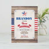 Dag van onafhankelijkheid van de vierde verjaardag kaart (Staand voorkant)