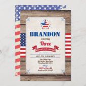 Dag van onafhankelijkheid van de vierde verjaardag kaart (Voorkant / Achterkant)