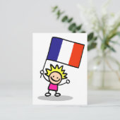 dag van onafhankelijkheid van franse kinderen briefkaart (Staand voorkant)