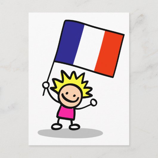 dag van onafhankelijkheid van franse kinderen briefkaart (Voorkant)