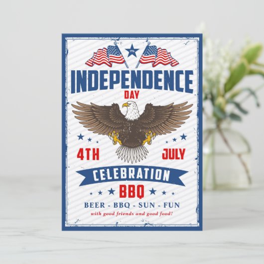  dag van onafhankelijkheid vierde juli kaart (Staand voorkant)