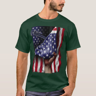 Dag van Onafhankelijkheid VS-vlaggen T-shirt