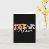 Dag van Pre K Crew Groovy Terug naar school leraar Kaart (Gele Bloem)