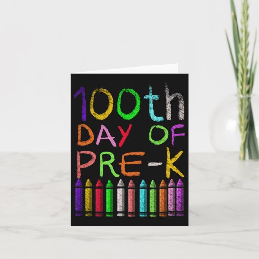 Dag van Pre K Student Gift Happy 100 dagen school Kaart (Voorkant)