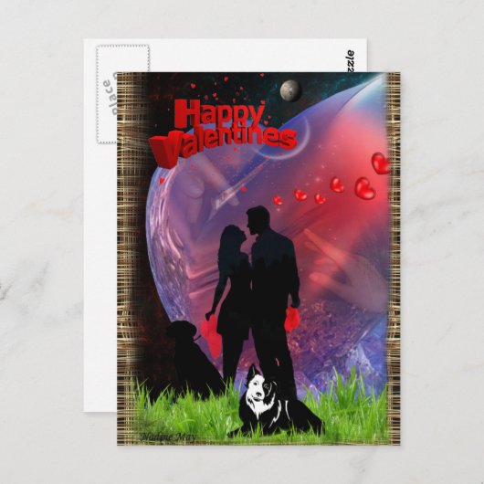 Dag van Romance Briefkaart (Voorkant / Achterkant)