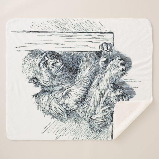 Dag van Rust - Jonge Ape Gorilla Deken (Voorkant (horizontaal))