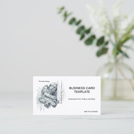 Dag van Rust - Young Ape Gorilla Visitekaartje (Staand voorkant)