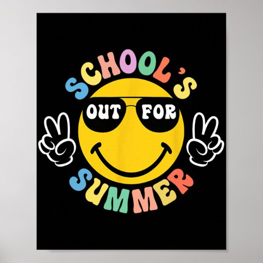 Dag van School Afstuderen Groovy Scholen Kinder zo Poster (Voorkant)