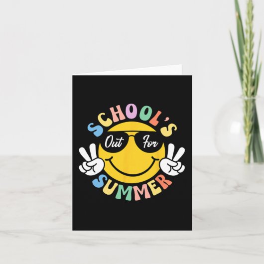 Dag van School Afstuderen Groovy Scholen Uit Voor Kaart (Voorkant)